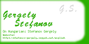 gergely stefanov business card